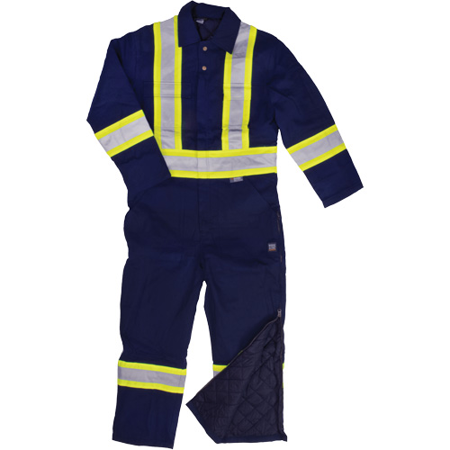 Combinaison en toile avec bandes r&eacute;fl&eacute;chissantes, Petit, Bleu marin Pathway Supply LP