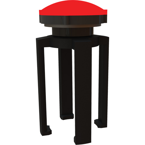Balise stroboscopique rouge et support pour le syst&egrave;me de barri&egrave;re PLUS, Noir Pathway Supply LP