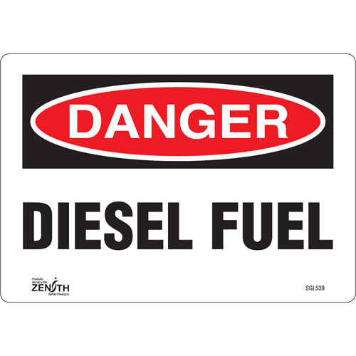 "Diesel Fuel" Sign, 7" x 10", Vinyl, English Pathway Supply LP