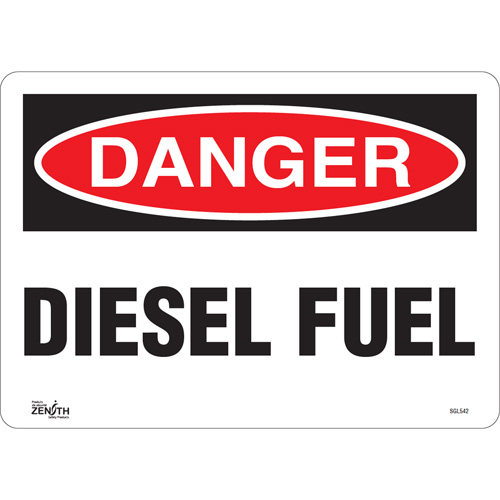 "Diesel Fuel" Sign, 10" x 14", Vinyl, English Pathway Supply LP