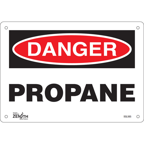 "Propane" Sign, 7" x 10", Aluminum, English Pathway Supply LP