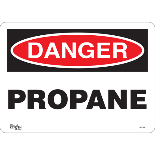 "Propane" Sign, 10" x 14", Vinyl, English Pathway Supply LP