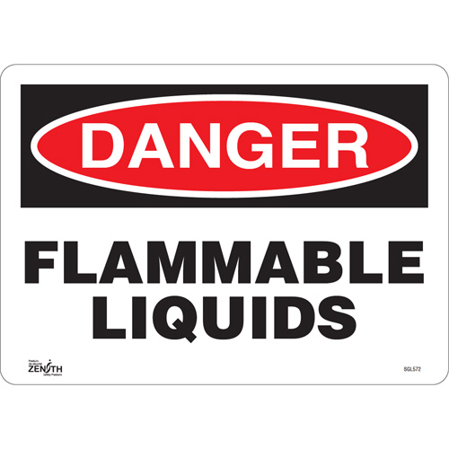"Flammable Liquids" Sign, 10" x 14", Vinyl, English Pathway Supply LP
