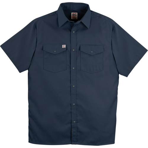 Chemise de travail &agrave; manches courtes en tissu crois&eacute; avec boutons-pression, Hommes, Moyen (grande taille), Bleu marin Pathway Supply LP