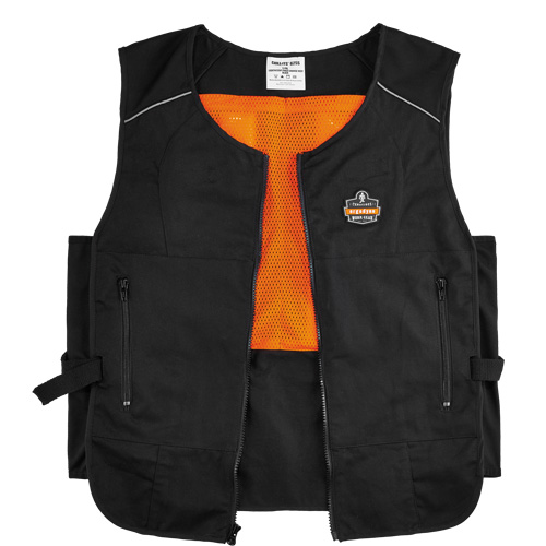 Veste de refroidissement &agrave; changement de phase l&eacute;g&egrave;re avec sachets 6260 Chill-Its, Petit/Moyen, Noir Pathway Supply LP