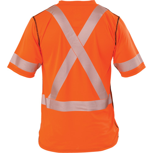Polartec&reg; Power Grid&reg; High Visibility Short Sleeved T-Shirt, Polyester, X-Large (Tall), Orange Pathway Supply LP