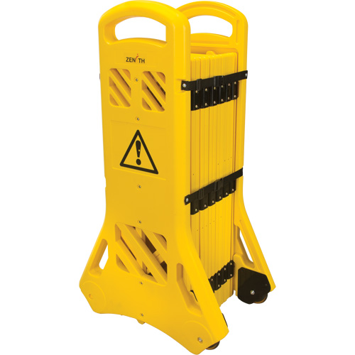 Portable Mobile Barrier, 40" H x 13' L, Yellow Pathway Supply LP