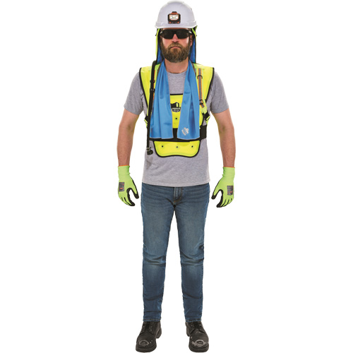 Veste refroidissante &agrave; &eacute;vaporation s&egrave;che &eacute;conomique Chill-Its 6687, Grand/T-Grand, Jaune lime haute visibilit&eacute; Pathway Supply LP
