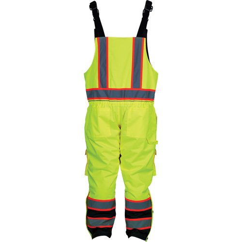 Insulated Overalls, Polyester/Polyurethane, Small, High Visibility Lime-Yellow Pathway Supply LP