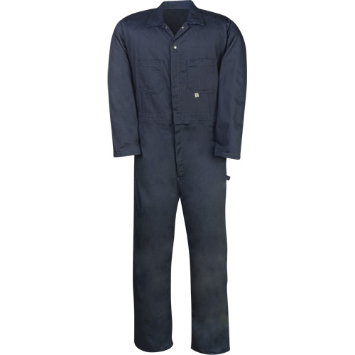 Industrial Work Coveralls, Men's, Navy Blue, Size 36 Pathway Supply LP