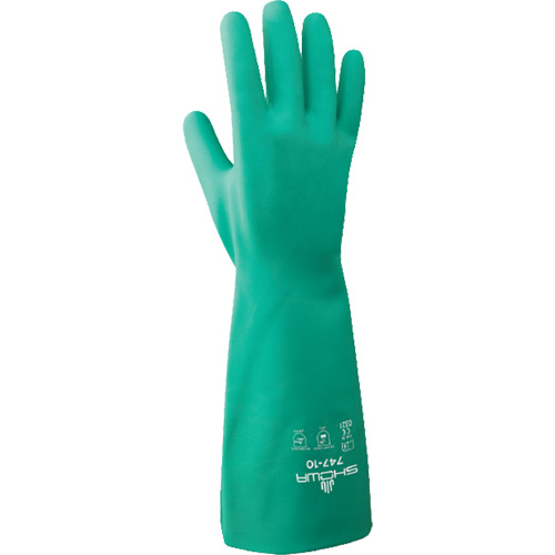 Chemical Resistant Gloves 747 Series, Size Large/9, 18" L, Nitrile, 22.04-mil Pathway Supply LP