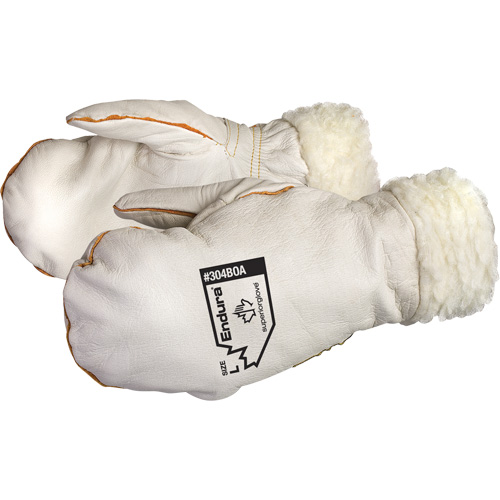 Mitaines en cuir de vache naturel Endura Winter Chopper, Taille Grand, Mitaine Pathway Supply LP