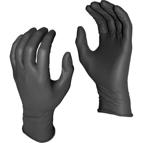 Grease Monkey&reg; Disposable Gloves, 2X-Large, Nitrile, 5-mil, Powder-Free, Black Pathway Supply LP