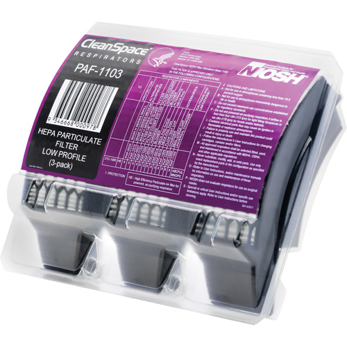Filtres HEPA minces, Particules, Paquet de 3 Pathway Supply LP