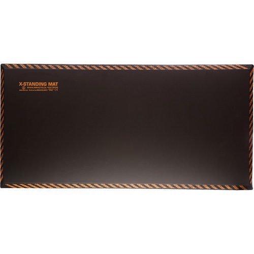 Tapis anti-fatigue pour travail debout, Lisse, 18" x 36" x 1", Noir, Caoutchouc Pathway Supply LP