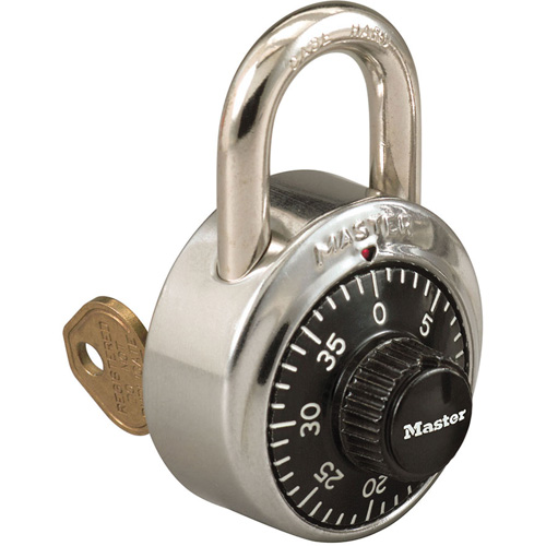 Cadenas de s&eacute;rie 1525 avec cl&eacute; de contr&ocirc;le en option, Combinaison, Acier inoxydable, Largeur de 1-7/8" Pathway Supply LP