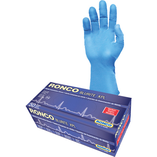 Blurite XPL Examination Gloves, Small, Nitrile, 8-mil, Powder-Free, Blue, Class 2 Pathway Supply LP