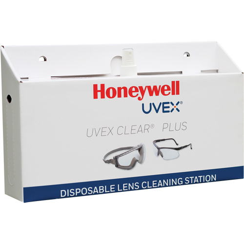 Uvex&reg; Clear&reg; Plus Disposable Lens Cleaning Station, Cardboard, 16" L x 3.19" D x 9.25" H Pathway Supply LP