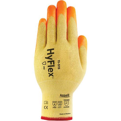 Gants haute visibilit&eacute; r&eacute;sistants aux coupures HyFlex, Taille 6, Calibre 13, Rev&ecirc;tement Mousse de nitrile, Enveloppe en Acier inoxydable/Kevlar/Spandex, ASTM ANSI niveau A5/EN 388 niveau E Pathway Supply LP