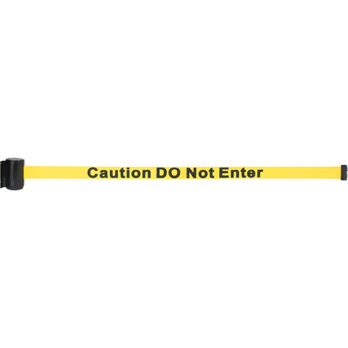 Wall Mount Barrier with Magnetic Tape, Steel, Screw Mount, 7', Yellow Tape Pathway Supply LP