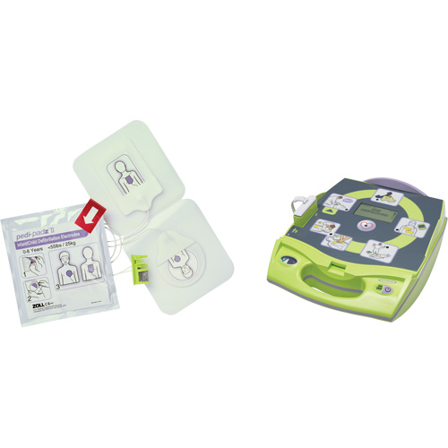 AED Plus&reg; Defibrillator with Bonus Pedi-Padz&reg; II Electrodes, Automatic, English, Class 4 Pathway Supply LP