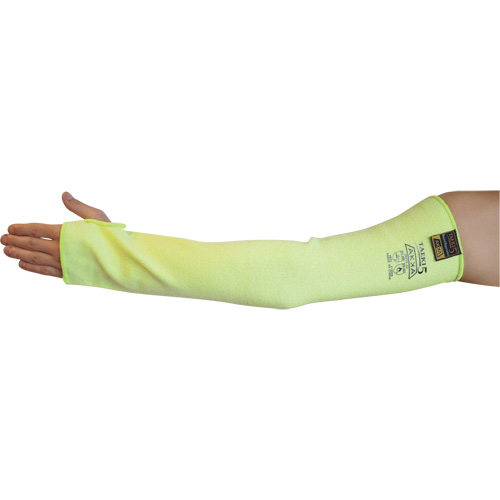 Manche r&eacute;sistant aux coupures avec trou pour les pouces, Taeki 5, 22", ASTM ANSI niveau A4/EN 388 niveau 5, Jaune haute visibilit&eacute; Pathway Supply LP
