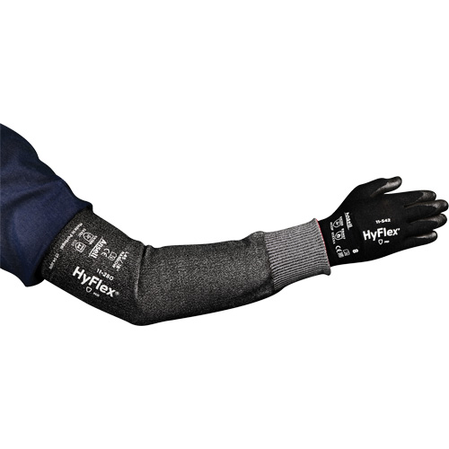 Manchon large r&eacute;sistant aux coupures HyFlex s&eacute;rie 11-280, Intercept, 12", ASTM ANSI niveau A4, Gris Pathway Supply LP