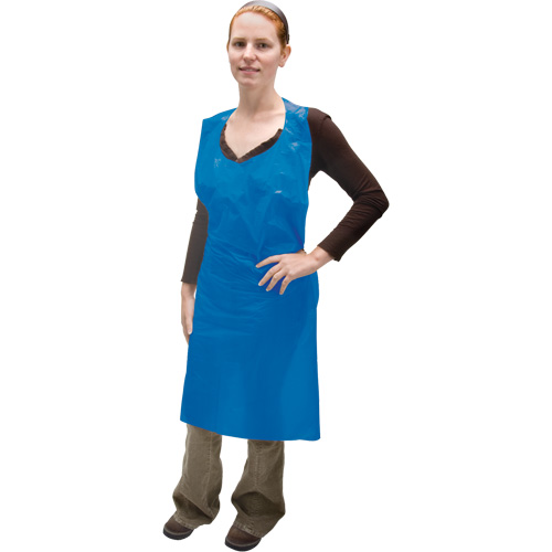 Polyethylene Apron, Polyethylene, Blue, 35" W x 46" L Pathway Supply LP