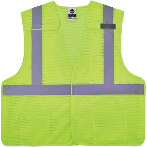 GloWear 8217BA Breakaway Mesh Safety Vest, High Visibility Lime-Yellow, Medium/Small, Polyester Pathway Supply LP