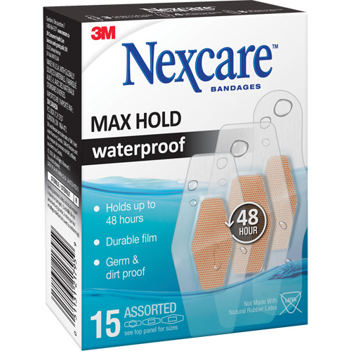 Pansements imperm&eacute;ables &agrave; tenue maximale Nexcare, Assorti, Plastique, St&eacute;rile Pathway Supply LP