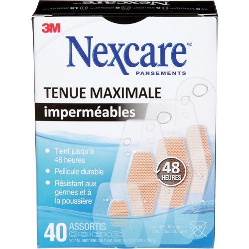 Pansements imperm&eacute;ables &agrave; tenue maximale Nexcare, Assorti, Plastique, St&eacute;rile Pathway Supply LP