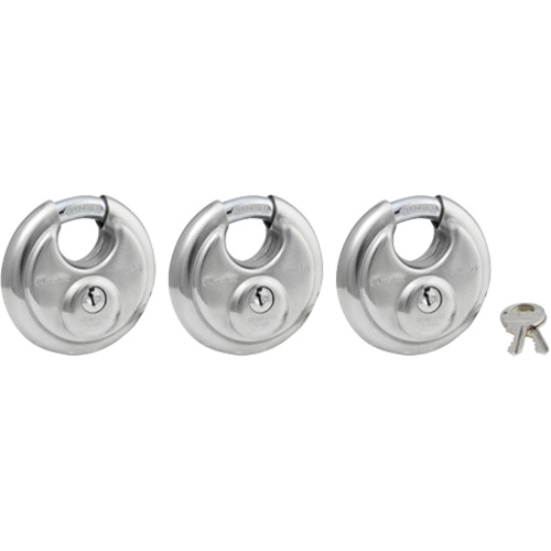 Cadenas &agrave; arceau prot&eacute;g&eacute;, Argent, Cl&eacute;s identiques, Acier inoxydable, Largeur de 2-3/4" Pathway Supply LP