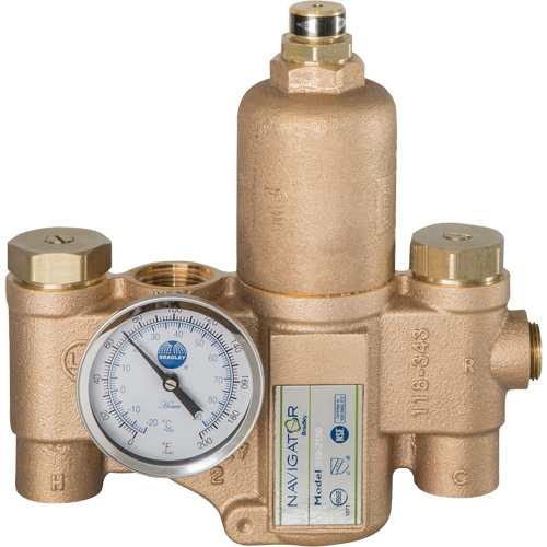 Robinet mitigeur thermostatique pour luminaires durgence Navigator EFX20, 30 gal./min Pathway Supply LP