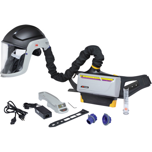 Trousse de respirateur d&eacute;puration dair propuls&eacute; pour lindustrie lourde Versaflo, Capuchon & visi&egrave;re, Pile Lithium-ion Pathway Supply LP