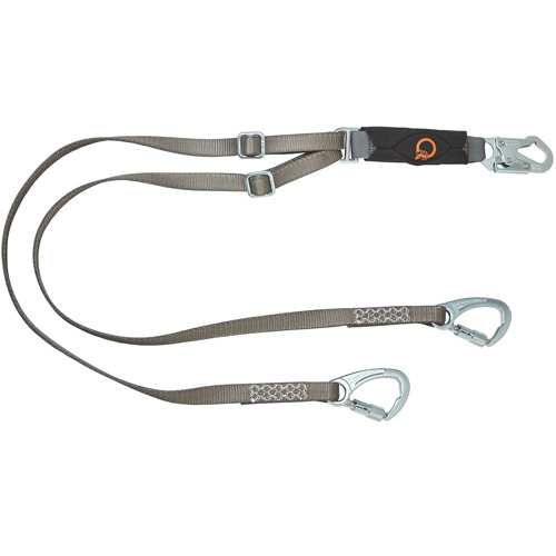 V-Series Tie-Back Lanyard, 6', Carabiner Center, Snap Hook Leg Ends, Nylon Pathway Supply LP