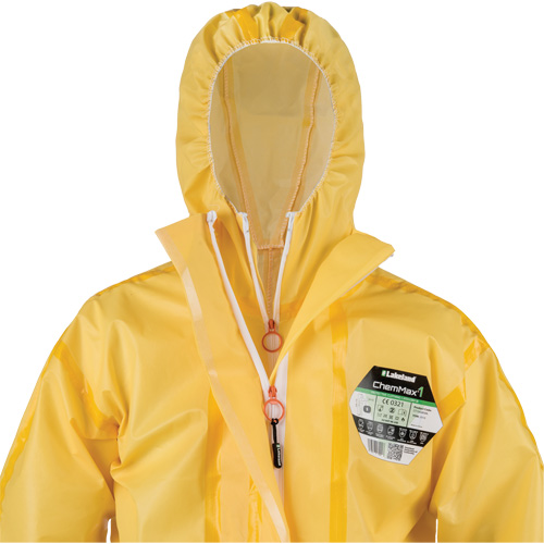 ChemMax&reg; 1 Coveralls, Polyethylene/Polypropylene, 4X-Large, Yellow Pathway Supply LP