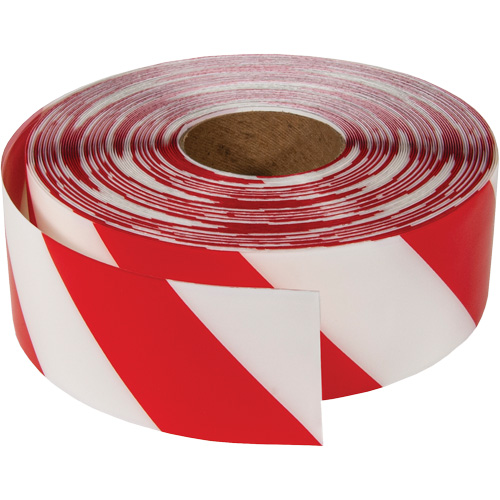 Ruban de marquage tr&egrave;s r&eacute;sistant pour plancher ArmorStripe, 3" x 100', PVC, Rouge et blanc Pathway Supply LP