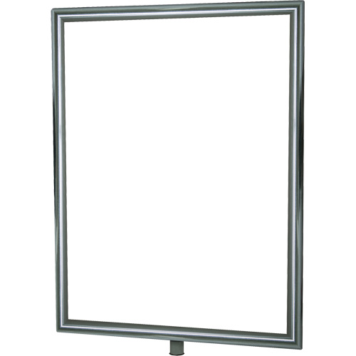 Heavy-Duty Vertical Sign Holder for Classic Posts, Polished Chrome Pathway Supply LP
