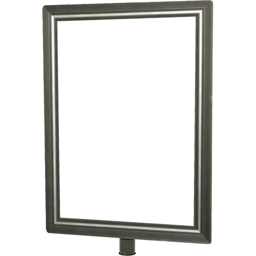 Porte-enseigne vertical robuste pour montant classique, Chrome satin&eacute; Pathway Supply LP