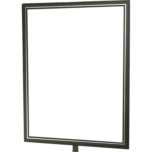 Heavy-Duty Vertical Sign Holder for Classic Posts, Satin Chrome Pathway Supply LP