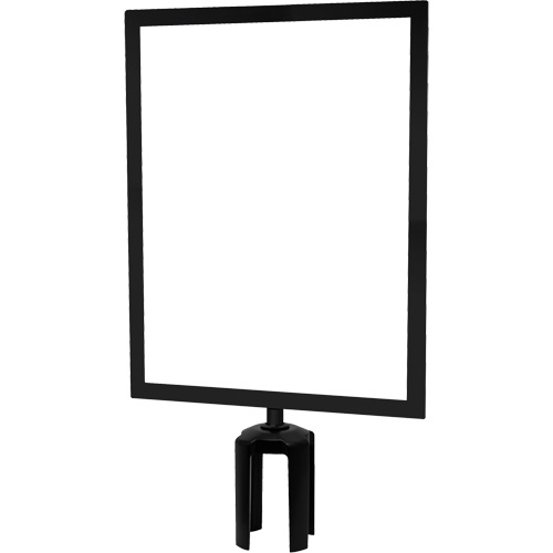 Heavy-Duty Horizontal Sign Holder with Tensabarrier&reg; Post Adapter, Black Pathway Supply LP