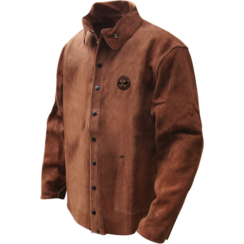 Gander Brand Split Cowhide Welding Jacket, Leather, 4X-Large, Brown Pathway Supply LP