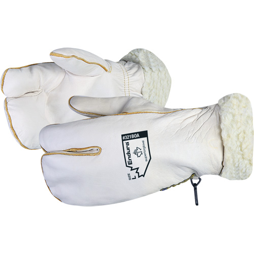 Mitaine d'hiver Endura en cuir fleur de vache avec doublure de velours acrylique, Taille Grand, Mitaine Pathway Supply LP