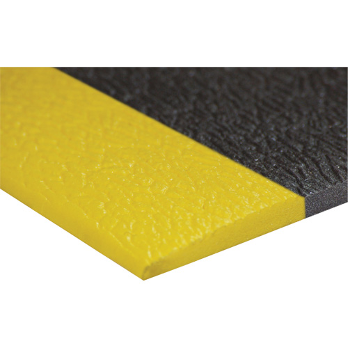 Airsoft Anti-Fatigue Mat, Pebbled, 3' x 5' x 3/8", Black/Yellow, PVC Sponge Pathway Supply LP