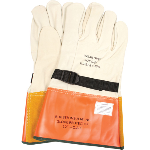 Gants de protection en cuir avec sangle, Taille 8, 12" lo Pathway Supply LP