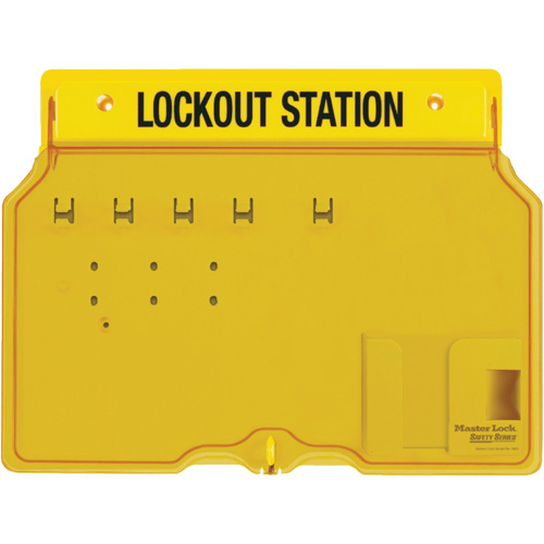 Poste de cadenassage trilingue recouvert, Cadenas Aucune, Capacit&eacute; de 4, Cadenas Non compris Pathway Supply LP