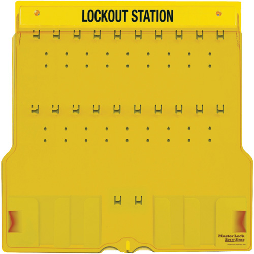 Poste de cadenassage trilingue recouvert, Cadenas Aucune, Capacit&eacute; de 20, Cadenas Non compris Pathway Supply LP