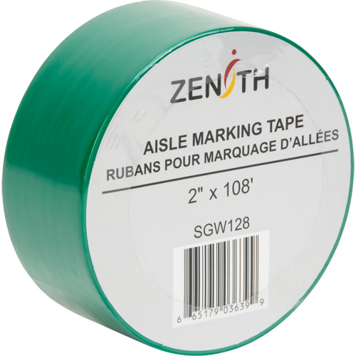Aisle Marking Tape, 2" x 108', PVC, Green Pathway Supply LP