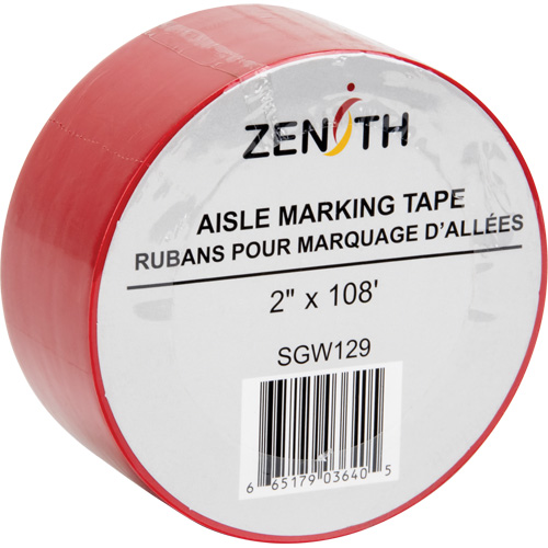 Ruban pour marquage d'all&eacute;es, 2" x 108', PVC, Rouge Pathway Supply LP