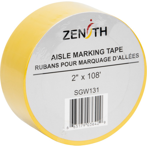 Ruban pour marquage d'all&eacute;es, 2" x 108', PVC, Jaune Pathway Supply LP